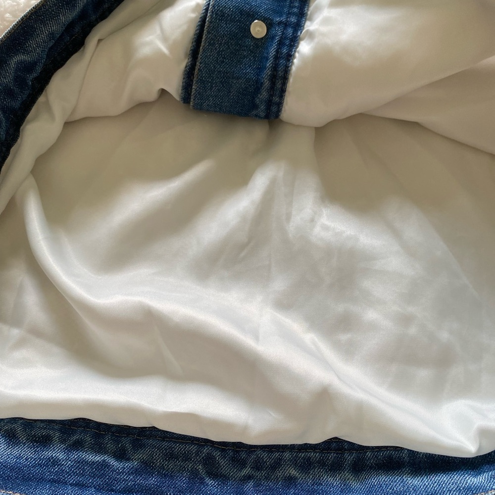 April Kiss Sherpa and Denim Trimmed Jacket. Juniors Size Small. NWT - Picture 6 of 16